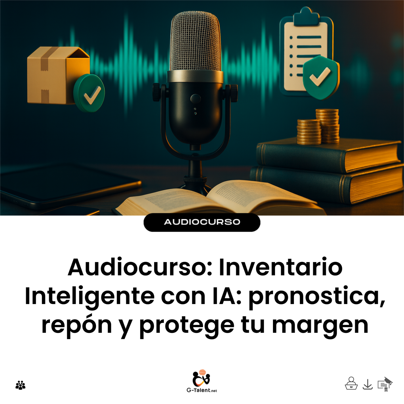 Audiocurso: Inventario Inteligente con IA: pronostica, repón y protege tu margen - portada cuadrada