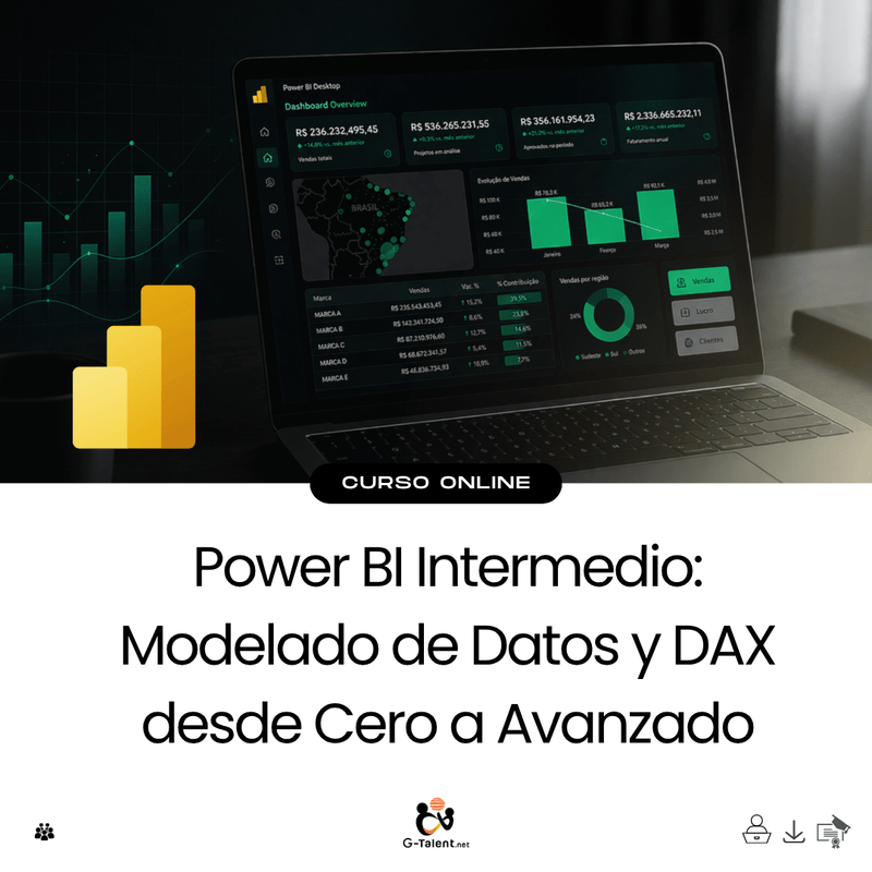 Power BI Intermedio: Modelado de Datos y DAX desde Cero a Avanzado - G - Talent.Net